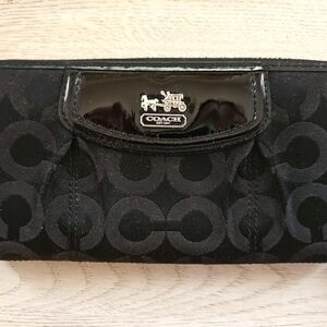 Coach Black Monogram Wallet